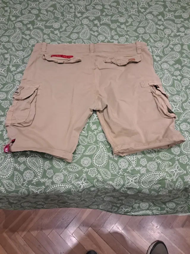 Pantalón corto cargo beige hombre Alpha Industries