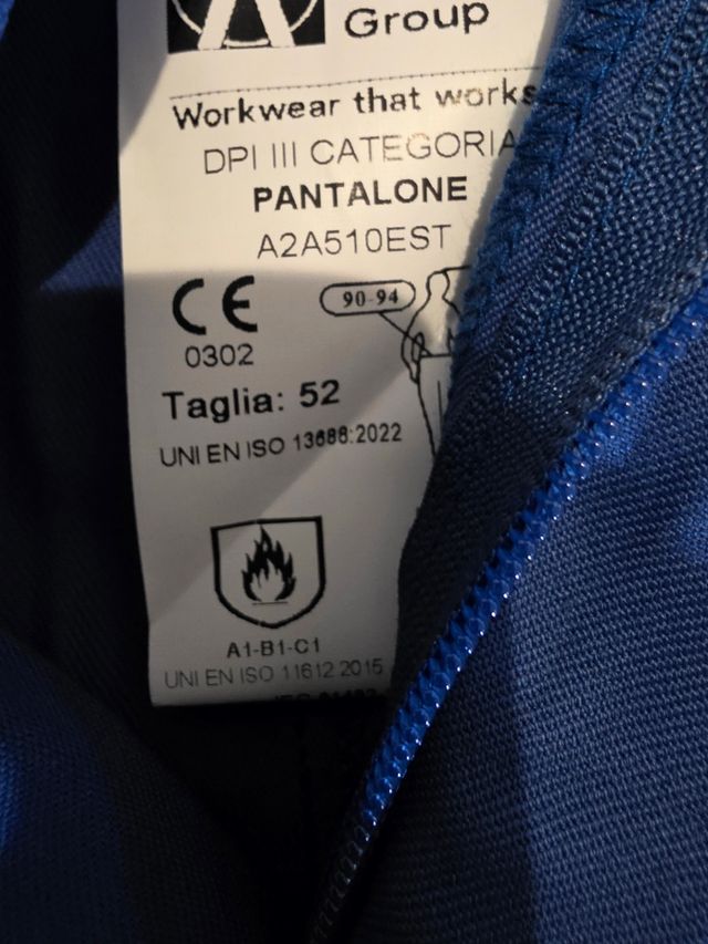 Pantaloni da lavoro uomo blu taglia L 52