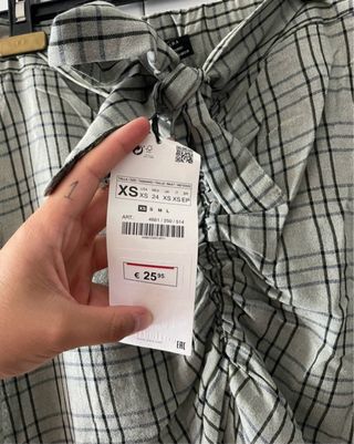 Falda ZARA cuadros verde Talla XS
