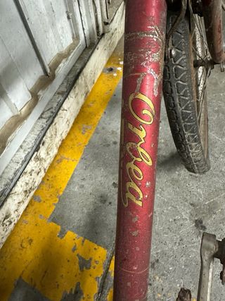 Bicicleta de freno varilla antigua de niño roja 