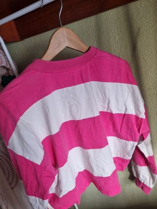 Camiseta Polo Kappa Mujer Rayas Rosas