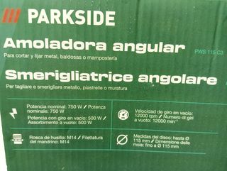 750W Radial PARKSIDE Modelo Corto 