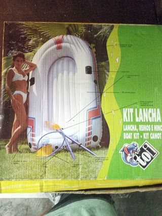 Barca hinchable para 3 personas. Como nueva.