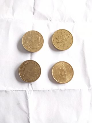 Lotto 4 Monete 50 Centesimi Euro