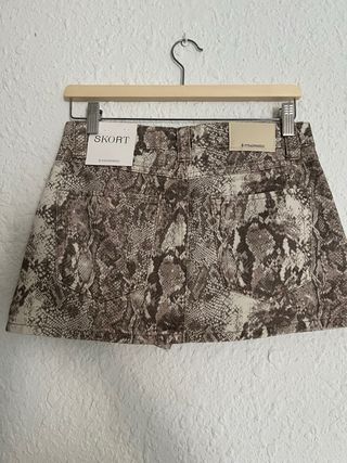 Falda pantalón Stradivarius animal print S/36