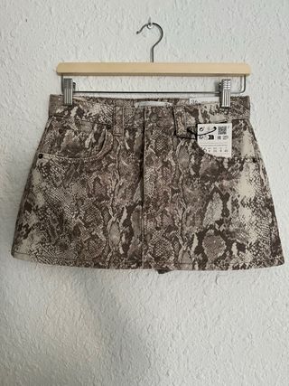 Falda pantalón Stradivarius animal print S/36