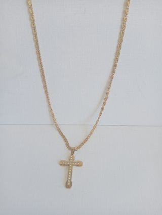 Cadena Oro Laminado 18k con Colgante Cruz