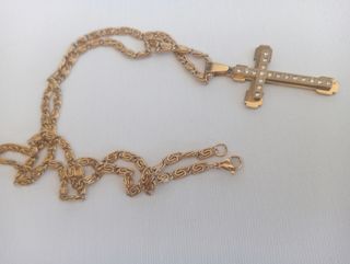 Cadena Oro Laminado 18k con Colgante Cruz
