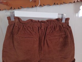 Pantalón corto pana niña marrón, talla 15-16