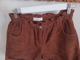 Pantalón corto pana niña marrón, talla 15-16