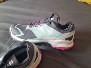 Zapatillas Salomon Gore-Tex Mujer Gris/Turquesa