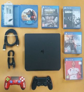PS4 Pro 1TB + 2 Mandos + 5 Juegos