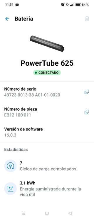 Batería Bosch PowerTube 625W Horizontal Smart
