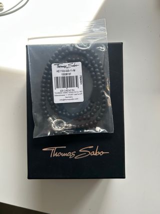 Collar Thomas Sabo Obsidiana Negra y Plata