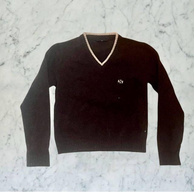 Maglione Superga Marrone V-Neck