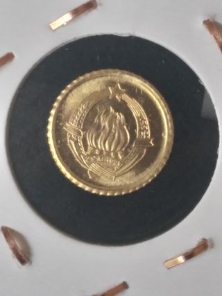 Moneda Oro antigua Yugoslavia 1980 