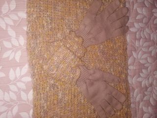 Conjunto bufanda y guantes de lana.2 Juegos 