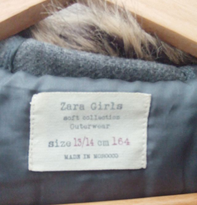 Abrigo niña 13-14 años Zara
