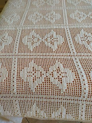 Coperta matrimoniale ad uncinetto