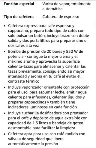 Cafetera Cecotec Power Espresso 20.