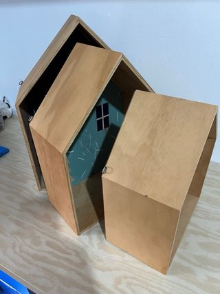 Estantería decorativa casitas madera