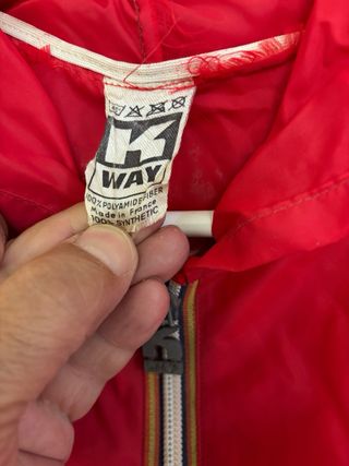 Chubasquero K-Way Rojo Vintage