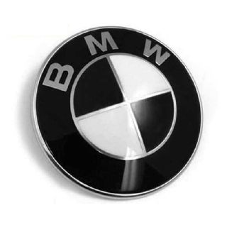 Emblemas BMW Capó/Maletero 82 y 74mm NEGRO BLANCO
