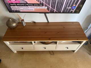 Mueble TV Hemnes Ikea Madera Blanca