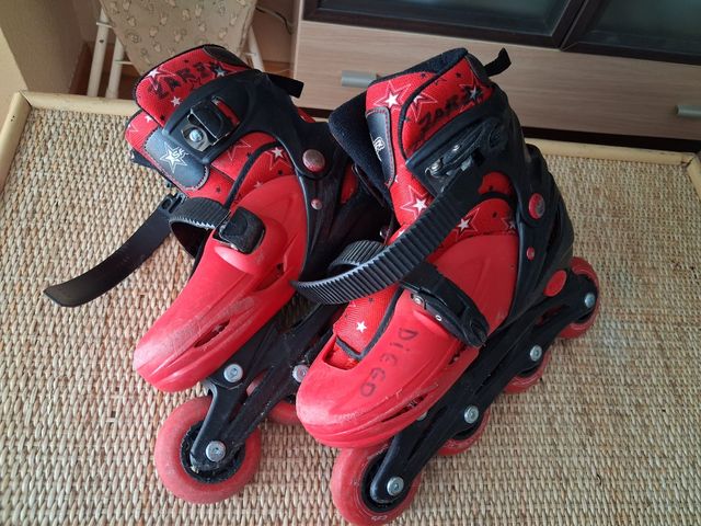 Patines en línea rojos talla 34-37