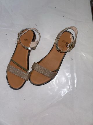 Sandalias doradas elegantes niña/mujer