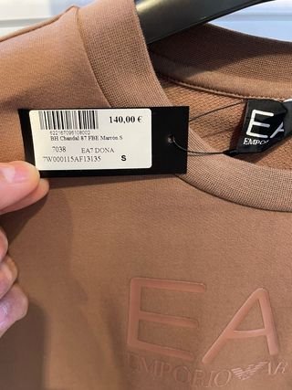 Sudadera EA7 Mujer Marrón