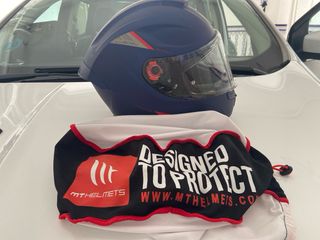 Casco MT Helmets Moto Azul Nuevo