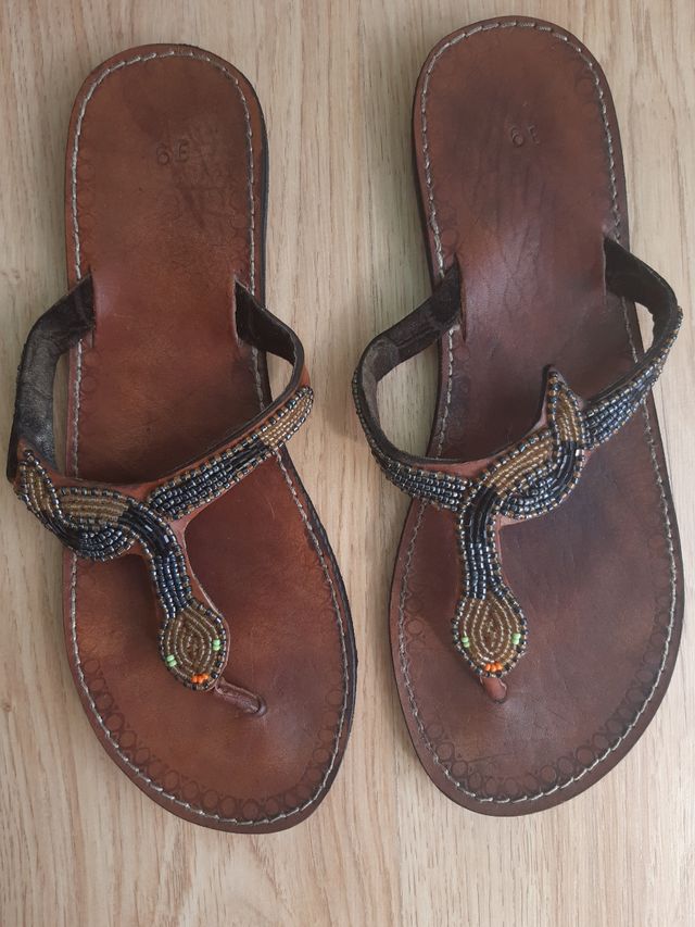 Sandalias de cuero