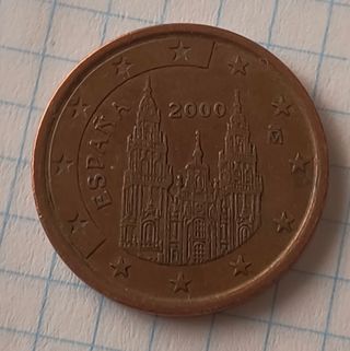 Moneda 5 Céntimos Euro España 2000