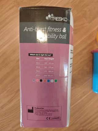 Pelota Fitness TRESKO Anti-burst + Bomba