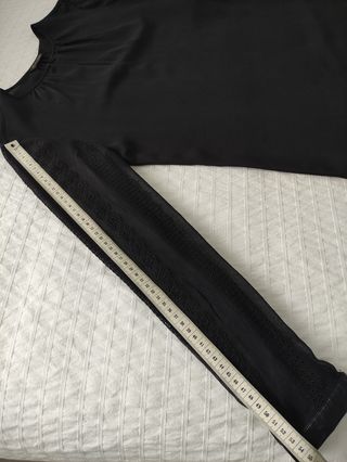 Blusa seda Massimo Dutti mangas transparentes