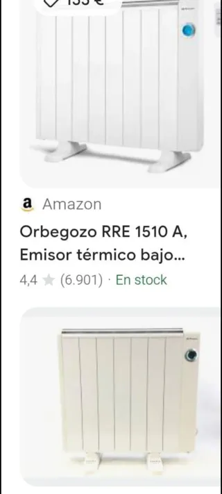 Calefactor Eléctrico Orbegozo