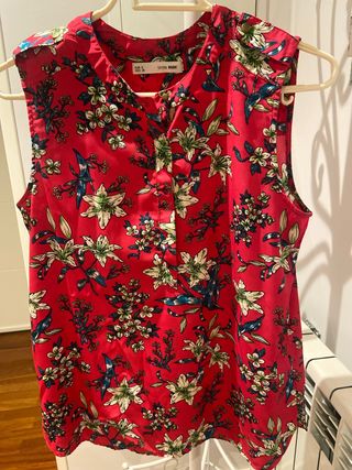 Camisa Sfera Estampada Flores Talla S rosa