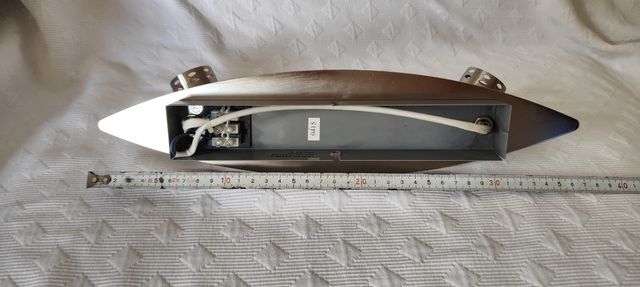 Aplique de pared dos focos plateado