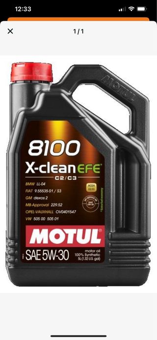 Aceite Motul 8100 X-clean EFE 5W-30