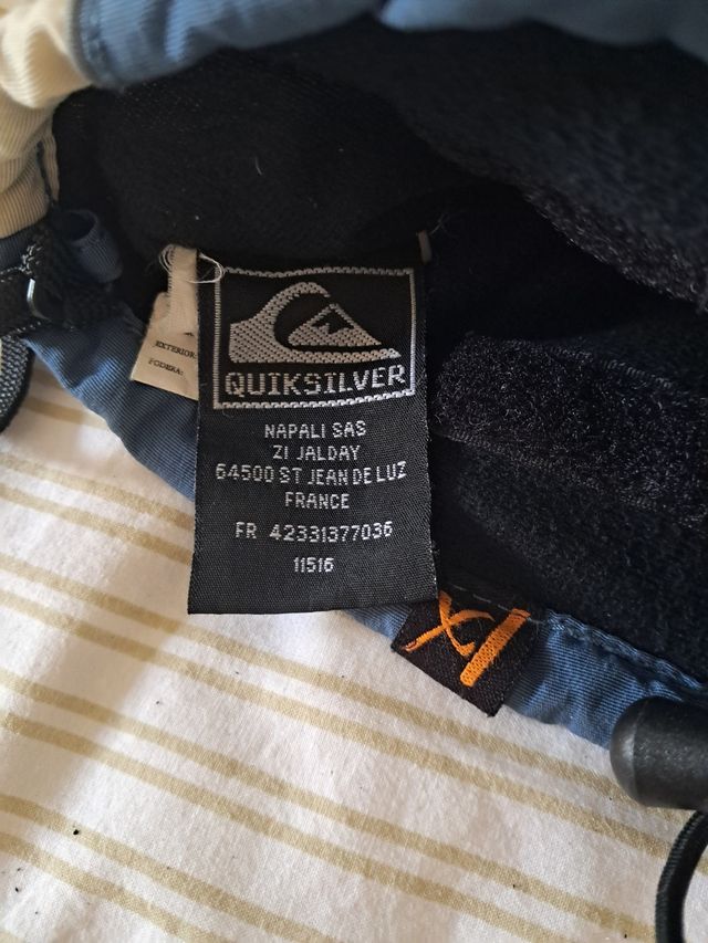 Guantes de Nieve Quiksilver Azul y Beige. L