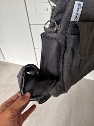 Bolso maternidad gris para carro
