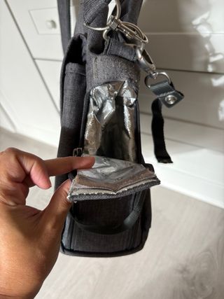 Bolso maternidad gris para carro