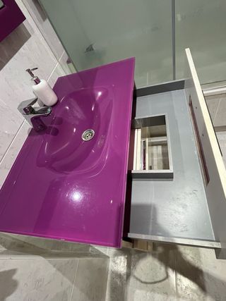 Mueble de baño 80cm con lavabo sin espejo