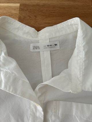 Camisa Zara Blanca con Strass