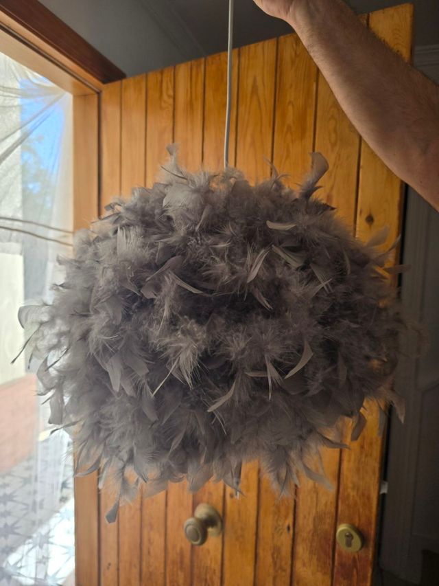 Lámpara Colgante Gris Plumas