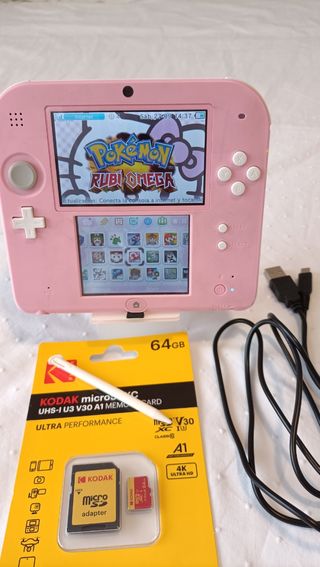 Pack 2DS 64gb JUEGOS rosa