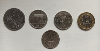 Lote de monedas extranjeras precio a convenir