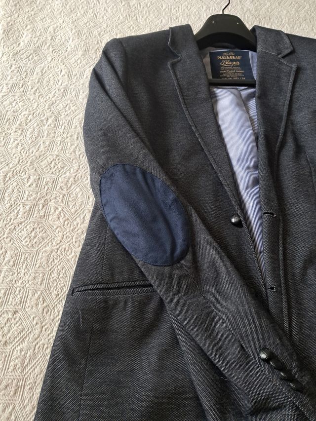 Chaqueta Americana Pull&Bear Gris Talla M