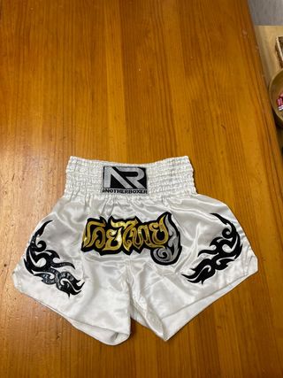 Pantalón Corto Kickboxing Anotherboxer Blanco